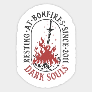 Resting at Bonfires v2 Sticker